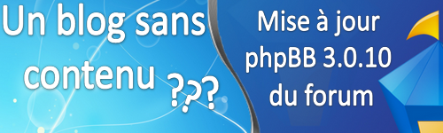 Bannière Mise à jour du forum