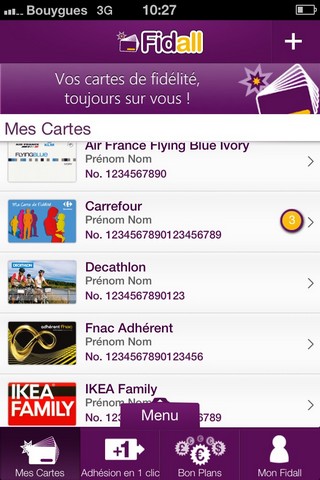 03 - Liste des cartes de réduction