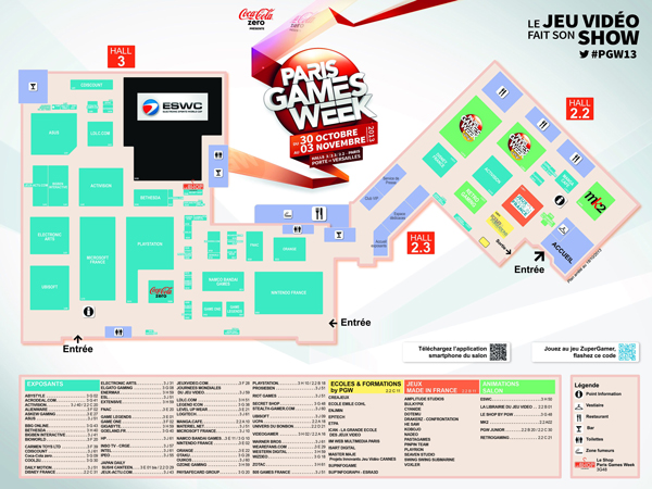 Paris Games Week 2013 : Le Plan du salon