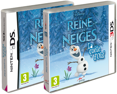 La Reine des Neiges : La quête d'Olaf - Boitiers DS et 3DS