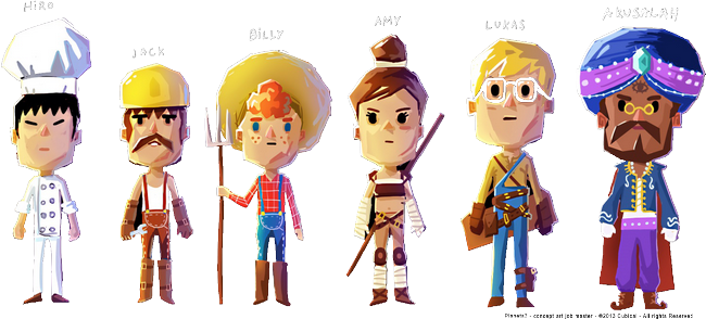 Planets3 - Les personnages