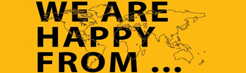 Bannière We are happy from ...