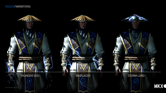Mortal Kombat X - Raiden variations