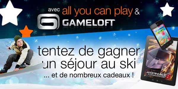 Bannière Orange "All you can play" - Concours Gameloft