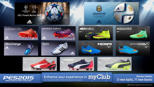 PES 2015 - 11 nouveaux modèles de chaussures