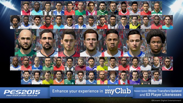 PES 2015 - 60 nouveaux visages