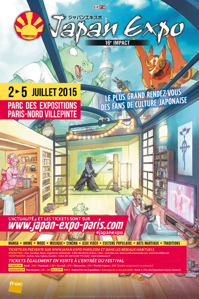 Affiche Japan Expo 16ème impact