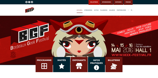 Bordeaux Geek Festival 2016 : Capture site lancement