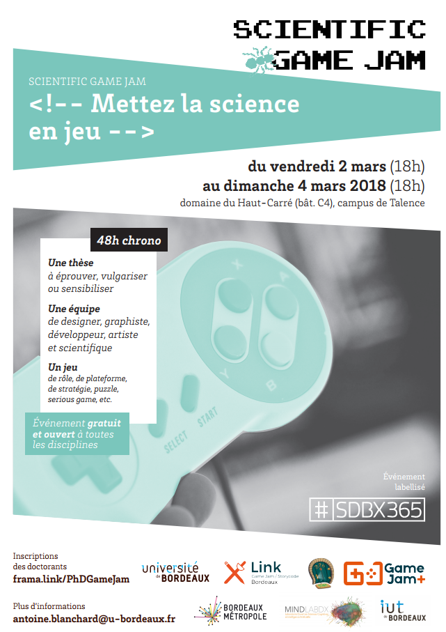 Scientific Game Jam 2018 @ TALENCE