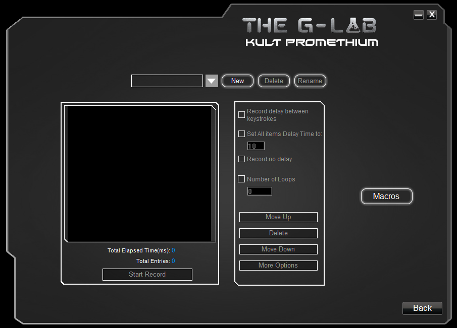 Souris Kult Promethium : Capture programme personnalisation