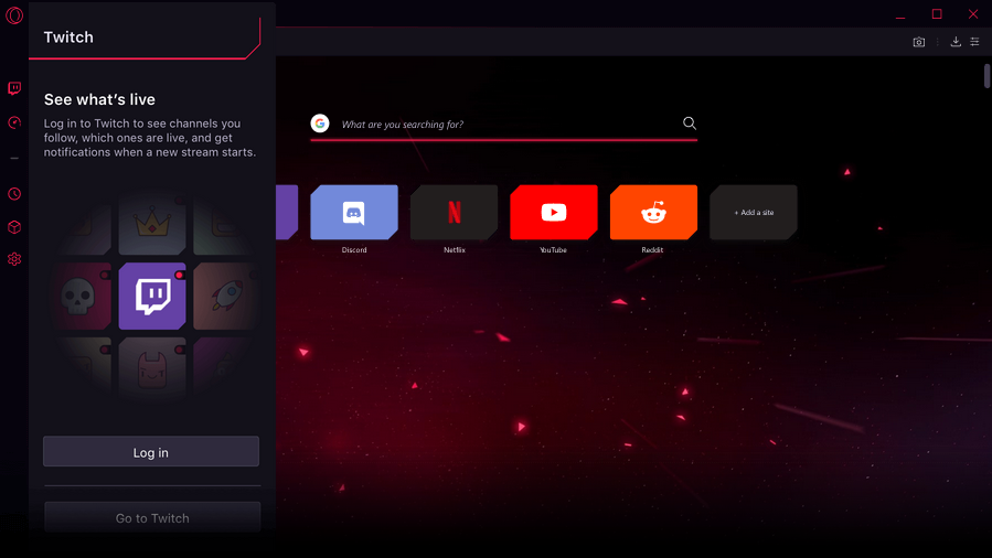 Opera GX : Twitch