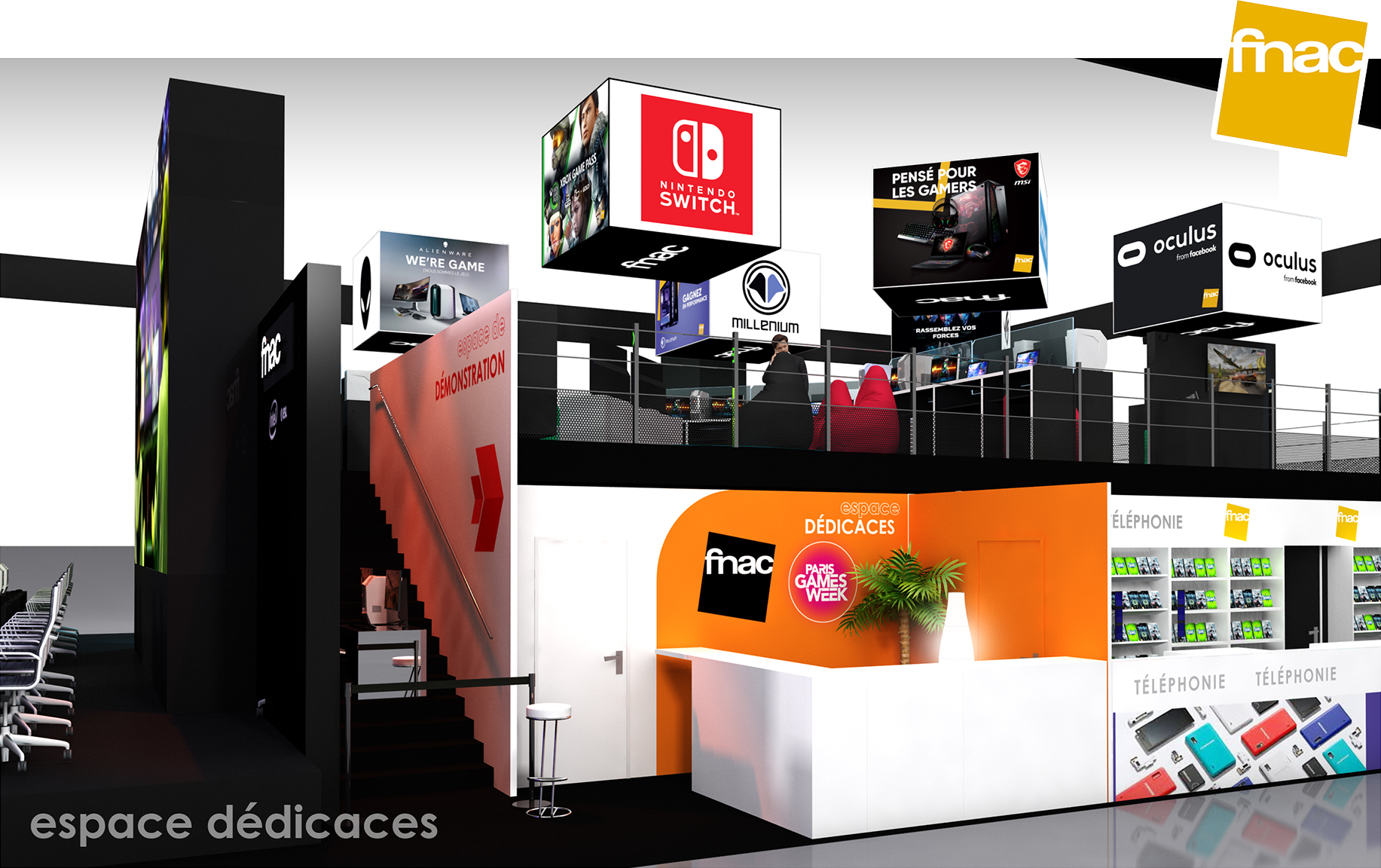 Paris Games Week 2019 : Plan général stand Fnac
