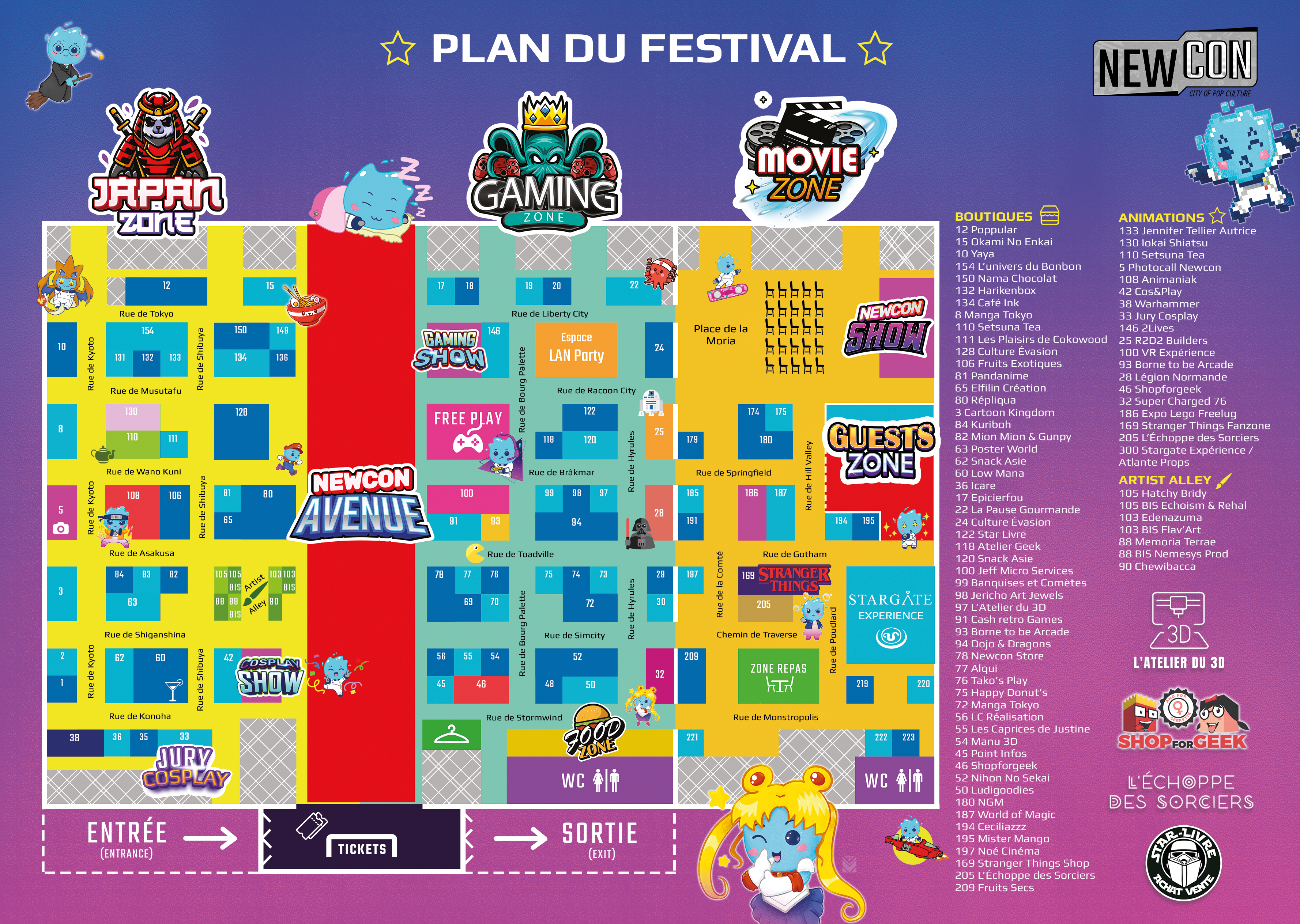 NewCon 2022 : Plan du festival